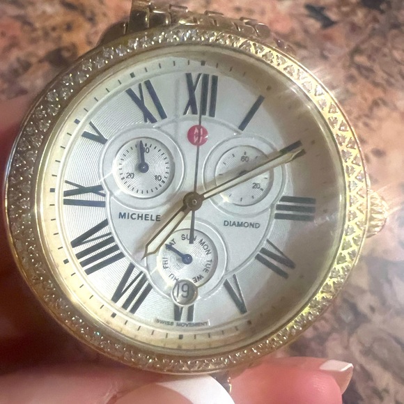 DIAMOND Michelle Sporty Sport Sail Gold Diamond Watch - 38mm - Picture 3 of 7